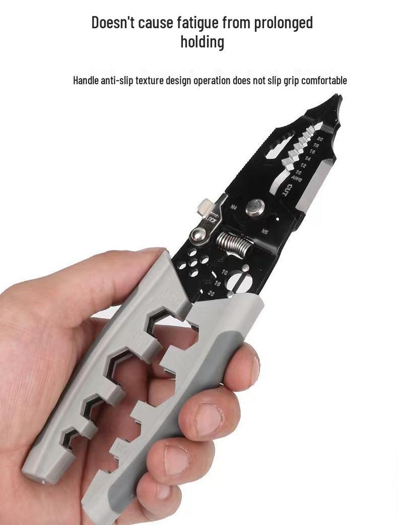 Многофункциональный инструмент для электрика - Стриппер и обжимка проводов - Инструмент 28-в-1 для формирования петель, разделения, снятия изоляции и резки проводов