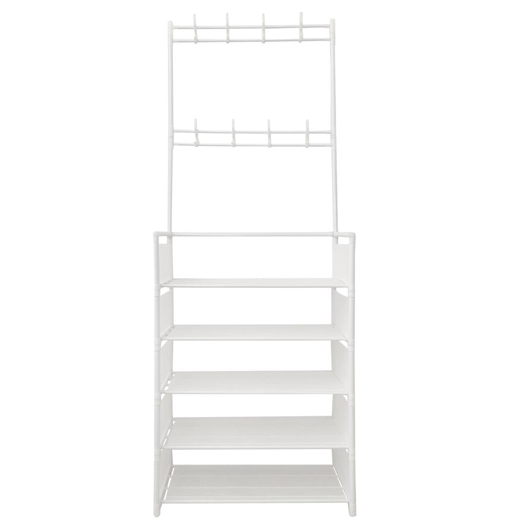 Hallway Coat Rack Organizer Entrance Plus Nyana Home 5 Shelves Shoe Rack 20 Pairs 8 Hangers 169x60x28cm