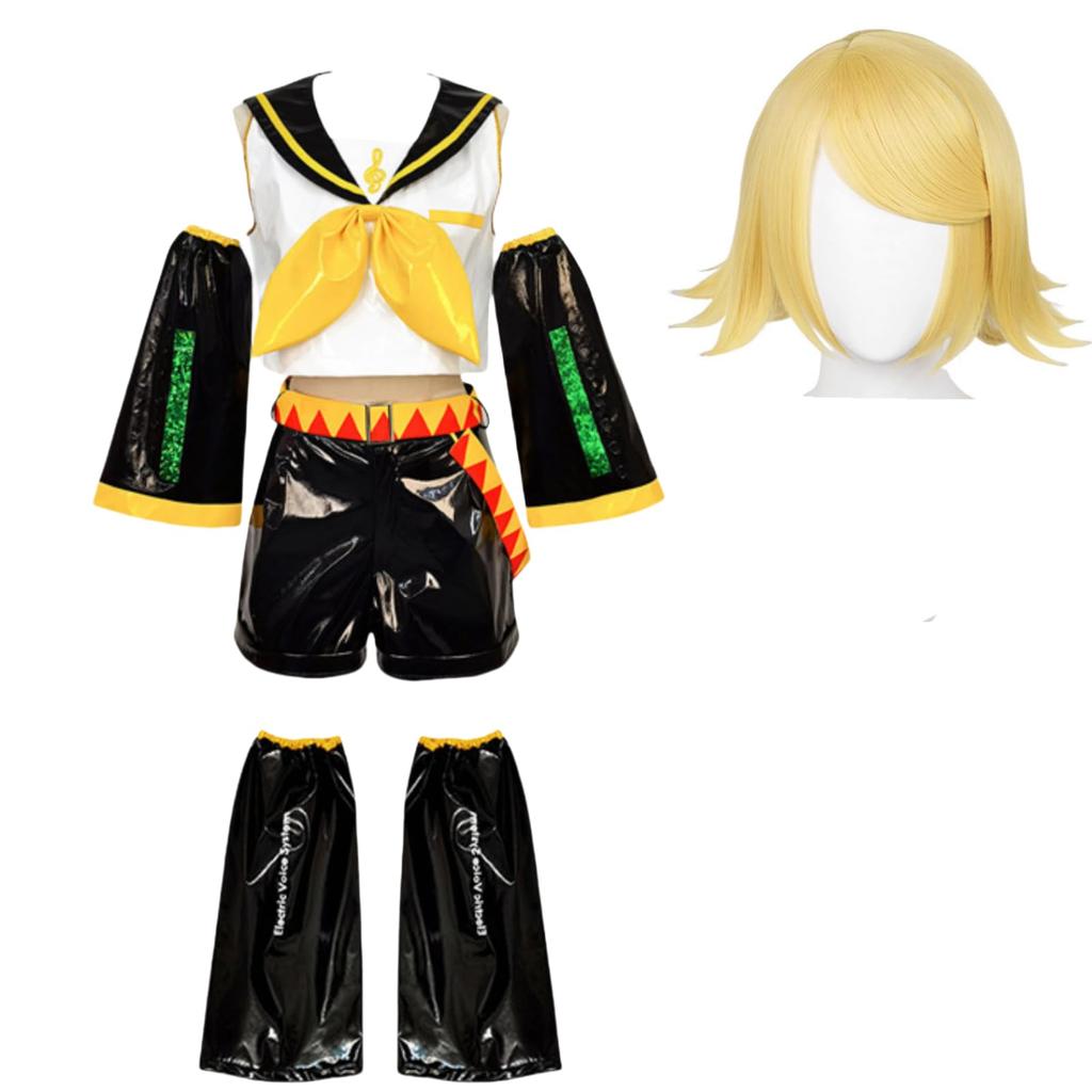 Kagamine RIN Kagamine LEN Cosplay Costume with Cosplay Event Halloween [ZOMOZO] Wig, Costume, Disguise, Costume, Costume, (Kagamine RIN, XXL)