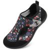 Scurtain Walking Легко надевать и снимать Медсестра Тренировки в помещении Широкий размер Обувь слипоны, Выкл, Обувь, Кроссовки, Цветочный, 24.5 см