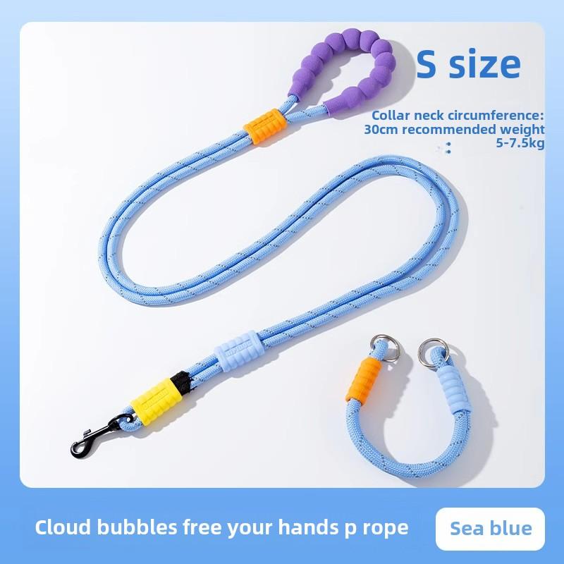 Bold Dog Nylon Cloud Bubble P Rope Средний и маленький поводок для собак Тедди с золотистой шерстью Взрывобезопасный поводок для домашних животных