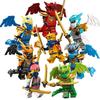 Dragon Rising Building Toy Set with Lloyd Kai Jay Nya Dragon Wing Figures