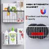 Household Wall Hanging Basket Kitchen Magnetic Attraction Storage Rack Refrigerator Magnetic Shelf Living Room Summary Holder