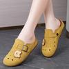 Fashion New Women Suede Clogs Slippers Soft Insole Sandals with Arch Support Shoes Outdoor Beach Suede Clogs Slippers Women Sandals