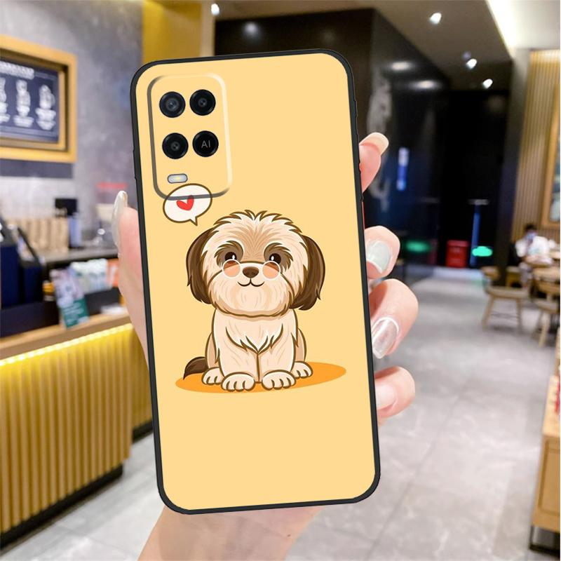 Мультяшный чехол для собаки Ши-тцу для Oppo A98 A18 A38 A58 A78 A60 A80 A40 A96 A76 A16 A94 A74 A54 A15 A17 A57 A77 A5 Pro