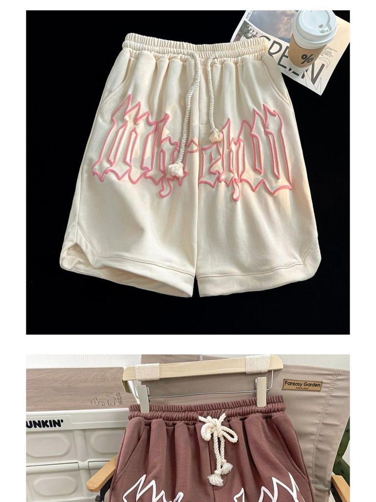 Мужские летние шорты из пены: Трендовый американский стиль, спортивный кэжуал, свободный крой, баскетбольные шорты до колена