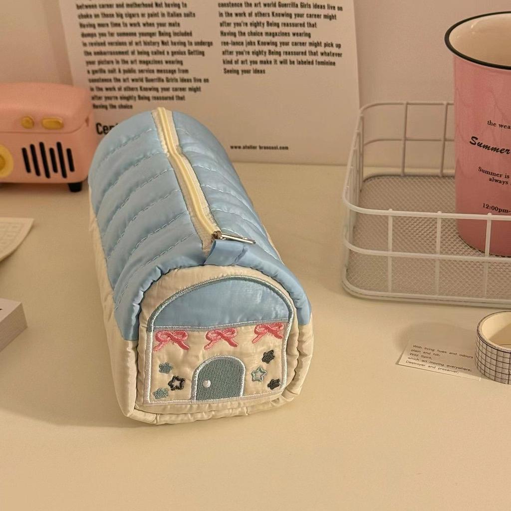Cute House Pen Bag Large Capacity Storage Stationery Stationery Box Student Pen Bag Korean Stationery Pencil Case Pencil Pouch