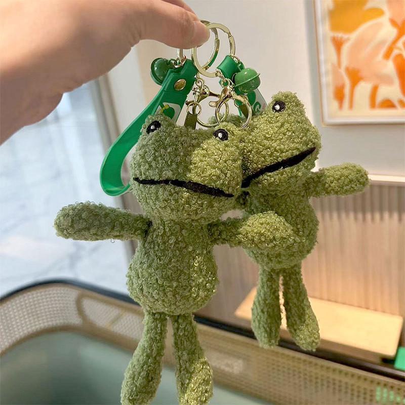 Adorable Cartoon Frog Plush Keychain Cute Key Accessory For Girls Bags