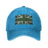 Зеленая потертая бейсболка с Union Jack шляпы со скидкой Защита от солнца Уникальные шляпы западная Шляпа Дизайнерская Унисекс Женские