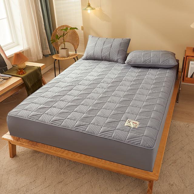 Soybean Fiber Cotton Fitted Sheet Soft Solid Color Mattress Cover Hotel Cotton Flat Cover Single For Home Hotel