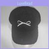 Baseball Plush Winter Cap With Embroidered Butterfly Bow Design For Daily Wear