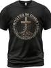 Яркий принт, удобная посадка Мужская христианская футболка - Черная религиозная футболка с