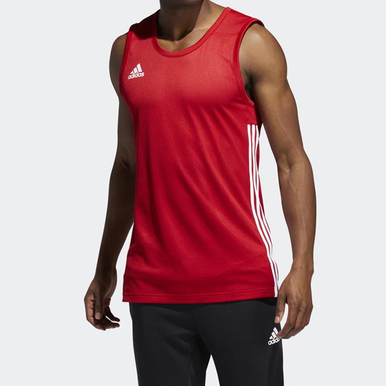 adidas Вязаный двусторонний дышащий баскетбольный жилет для мужчин, красный DY6595