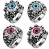 Men's Fashion Vintage Dragon Claw Evil Eye Ring Fashion Devil Eyeball Party Rings Men Jewelry Anime Skull Hip Hop