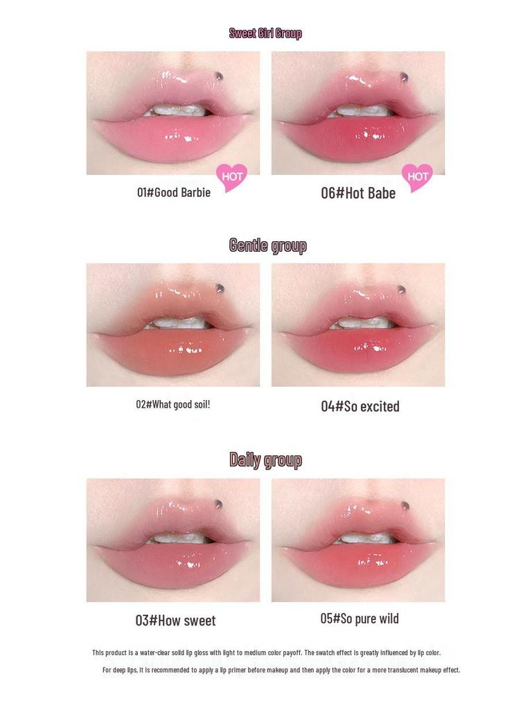 FLORTTE/Flower Knows Странно Красивый Лиа Твердый Водянистый Блеск для Губ