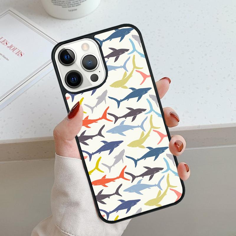 Чехол для телефона с китовой акулой в океане для iPhone 17 Air 11 12 13 14 15 16 Pro Max Чехол для iPhone 17 Air Max Plus