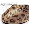 Fashion Golden Leopard Print Women Girls Latin Shoes Teacher Shoes Lace Up Modern Ballroom Jazz Practise Shoes 5CM Heel