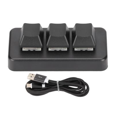 3-клавишная клавиатура с RGB-подсветкой, 3 клавиши, USB-интерфейс, мини-механическая, программируемая, Plug and Play, макрос