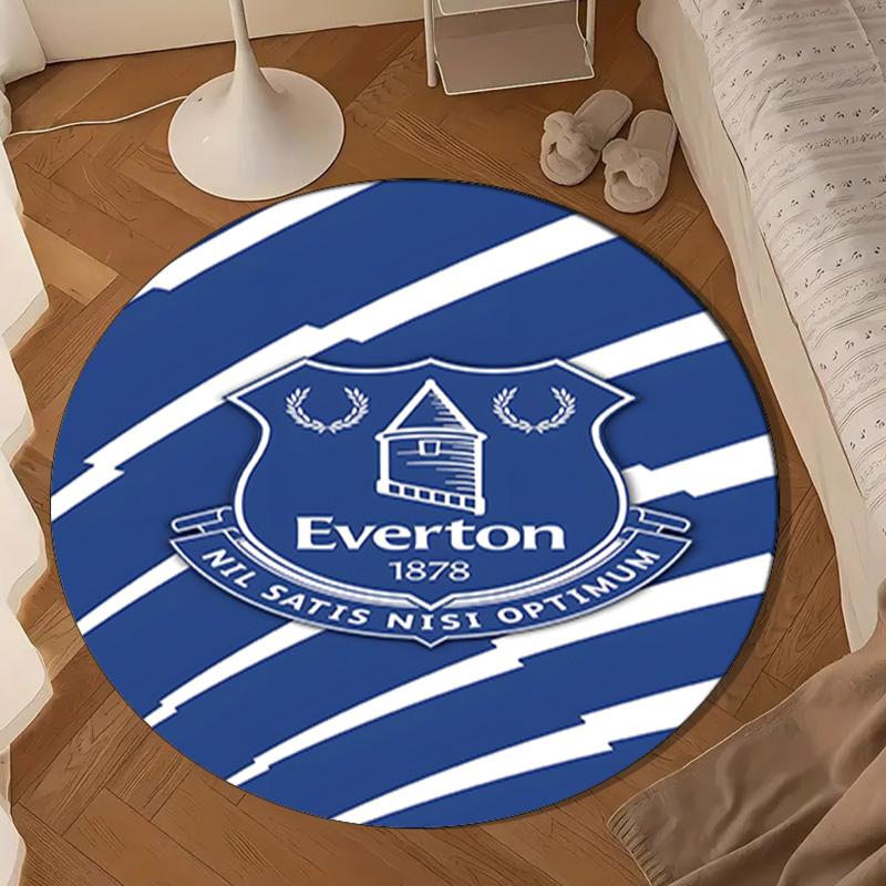 1PC rug Ever-ton Football Club Crest Round mat Home Decor, Chair rug For livingroom,Bedroom, doormat home decor Birthday Gift Christmas Gifts