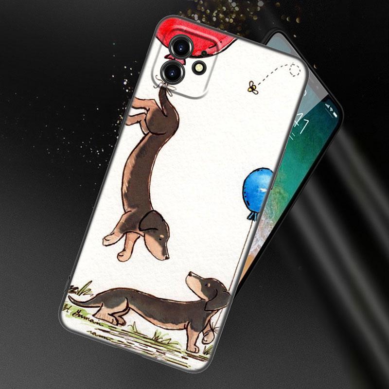 Чехол для телефона «Dachshund Dog Love» для Apple iPhone 13 12 Mini 11 Pro XS Max XR X 8 7 6S 6 Plus SE 2022 2020 5S 5, мягкий черный чехол