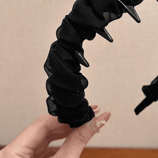 Ретро Высокая Повязка на Голову с Черепом Двойная Носка Гибкая Повязка для Волос Удобная Стабильная Двусторонняя Повязка на Голову Волосы