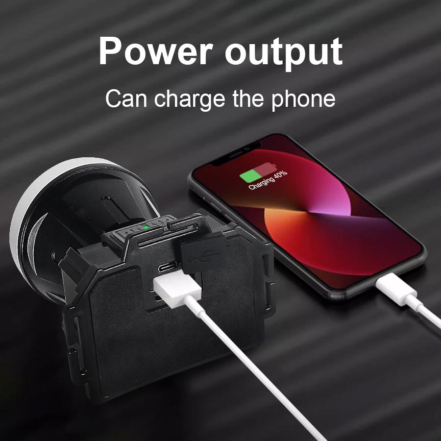 30W Super Bright IR Sensor Headlight Waterproof Adjustable Headlamp Lightweight Portable Lantern Outdoor Light Night Camping Lamp