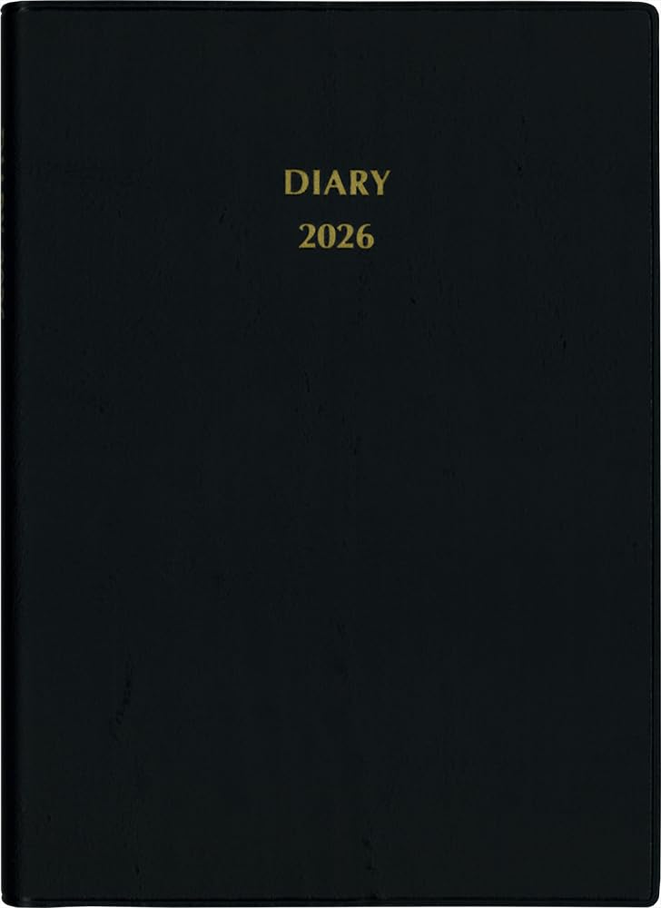 Hakubunkan Diary 2026 B6 Medium Lined Soft Black 44 January Diary, No. (Starts 2026)