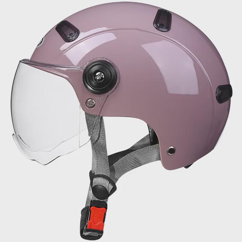 Сертифицированный электрический шлем для мужчин и женщин, универсальный ретро-полушлем для всех сезонов