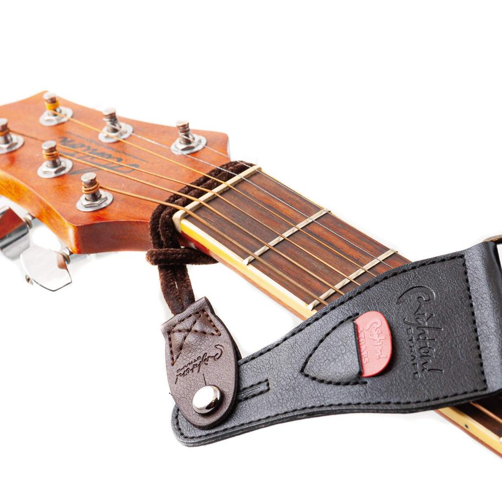 STRAPS Acoustic Guitar Neck Strap LINK PRO Brown RightOn!