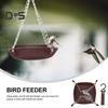 Подвесная кормушка для птиц, кормушки для колибри, искусственная кожа, поднос для кормления, металлическая сетка, привлекающая диких птиц, квадратная платформа