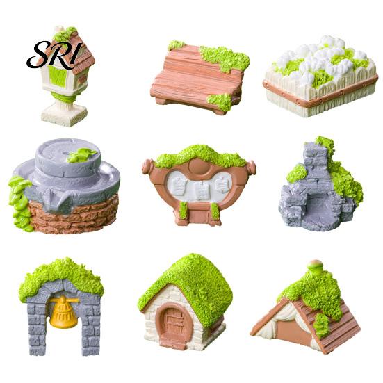 Fairy Garden Accessories Micro Landscape Ornament Durable Resin Miniature Tale Potted Plant for DIY Moss Gardens And Ecological Bottles Desktop
