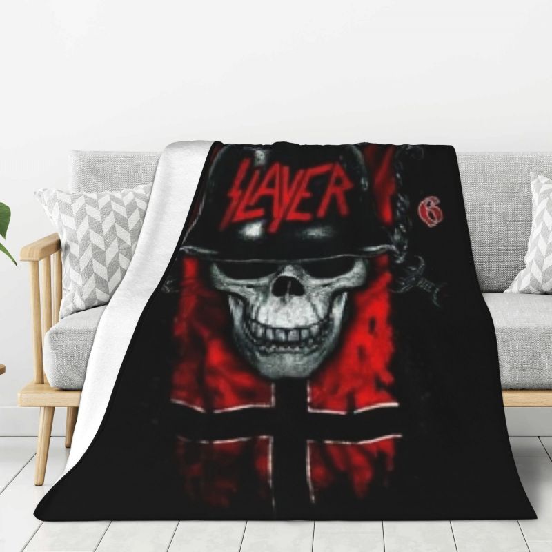Пользовательское одеяло с 3D-принтом группы Thrash Metal Slayers, мягкий флисовый плед, теплые покрывала для путешествий, постельное белье, покрывала для дивана и кровати