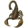 Винтажный металлический скорпион из латуни, медный скорпион, украшение, скульптура для рабочего стола автомобиля, декор для дома, офиса, сувенир