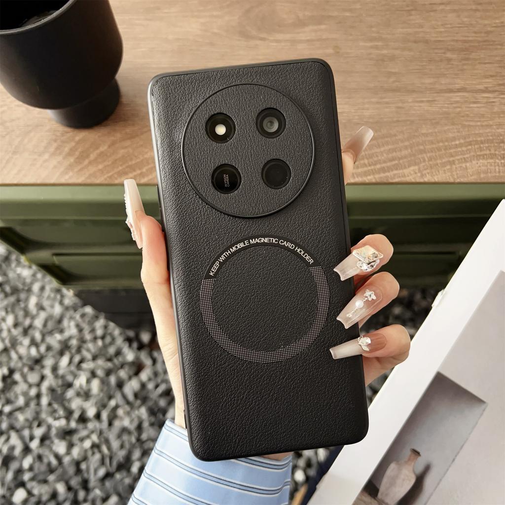 For Honor Magic7 Lite 5G/X9c 5G/X60 Pro 5G Magnetic Case Anti-Drop PU Leather+TPU Cover