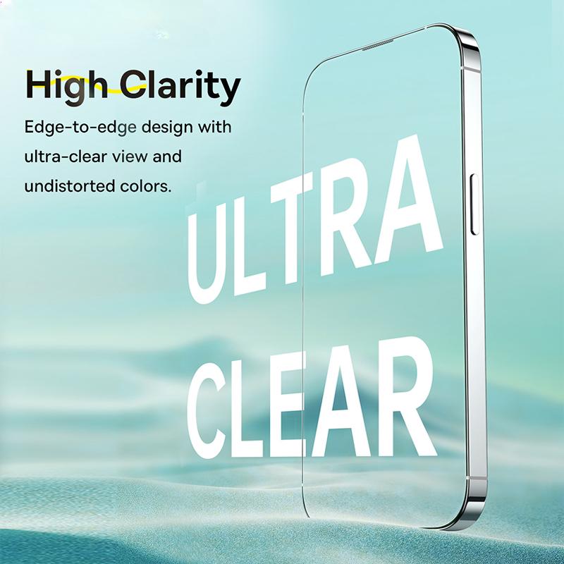 Закаленное стекло Ultra HD для iPhone 15, 14, 13, 12, 11Pro Max Plus, защитная пленка для экрана, пылезащитный инструмент для простой установки, защитная пленка