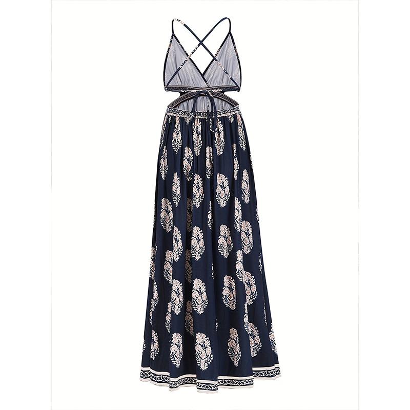 Женское вечернее платье с открытой спиной и глубоким V-образным вырезом с высоким разрезом