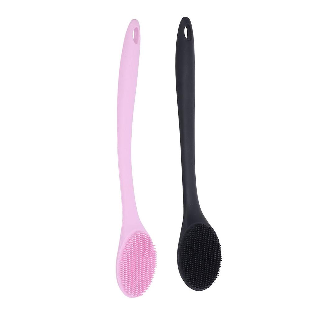 Силиконовая щетка для спины для душа с длинной ручкой, быстросохнущая, создает обильную пену, отшелушивающая щетка для душа