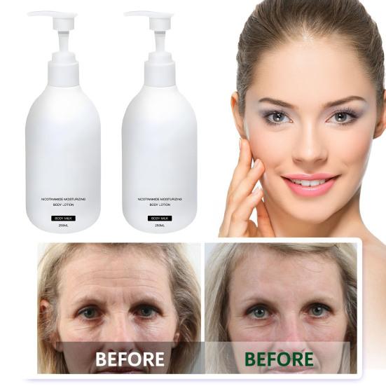 Brightening Body Lotion 24H Lightweight Moisturizing Body Cream 250ml Fast Absorbing Hydrating Moisturizer for All Skin Types