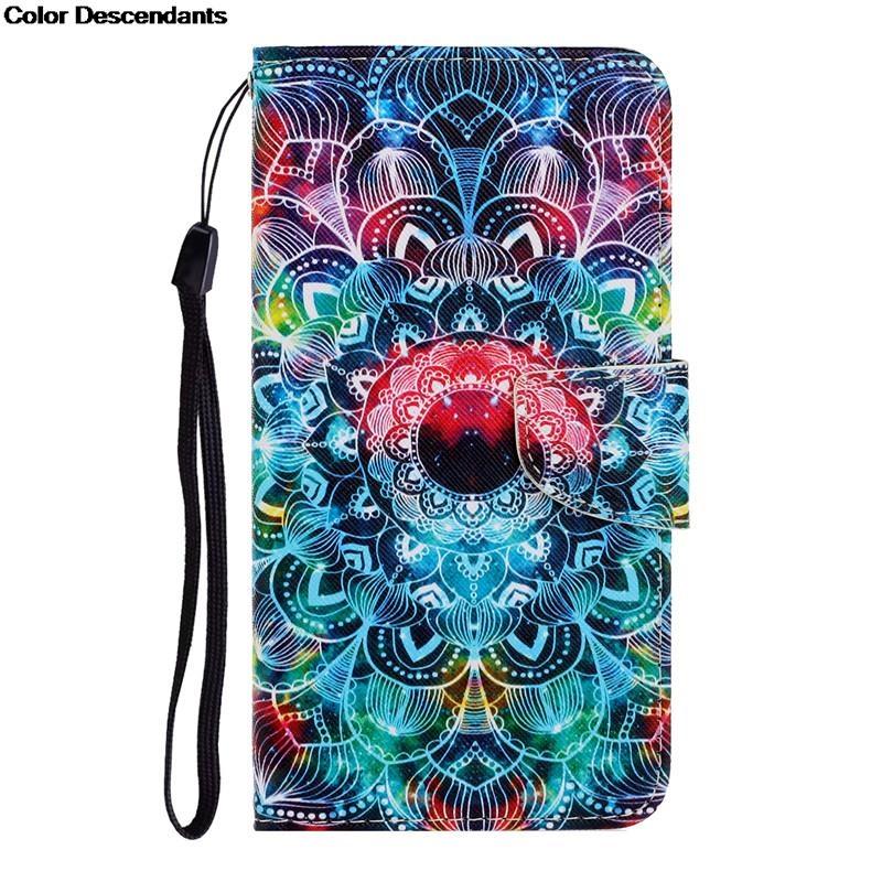 Painted Leather Case for Redmi Note 10 10S 11 11S Pro 5G 10C 8T Flip Wallet Card Slot Holder Phone Book Cover Flower Cat