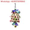 2Pcs bird toys, Christmas parrot toys, colorful shredded paper tube weaving