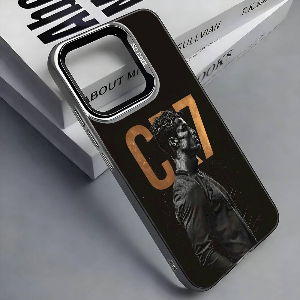 Чехол для телефона C-Криштиану Роналду для iPhone 17, 16, 15, 14, 13, 12, 11 Plus, Pro Max, Цветной Серебристый Funda Чехол