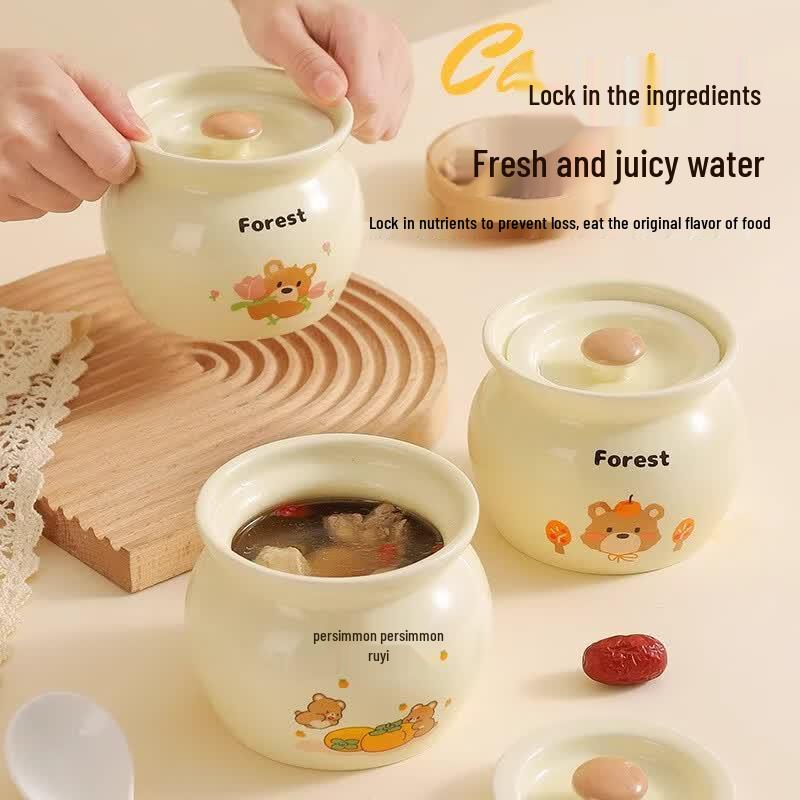OIMG Ceramic Mini Stew Pots Set