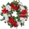 4th Of July Wreath Door Hanging Decoration With USA Flag Patriotic Party Home Outdoor Festive Display