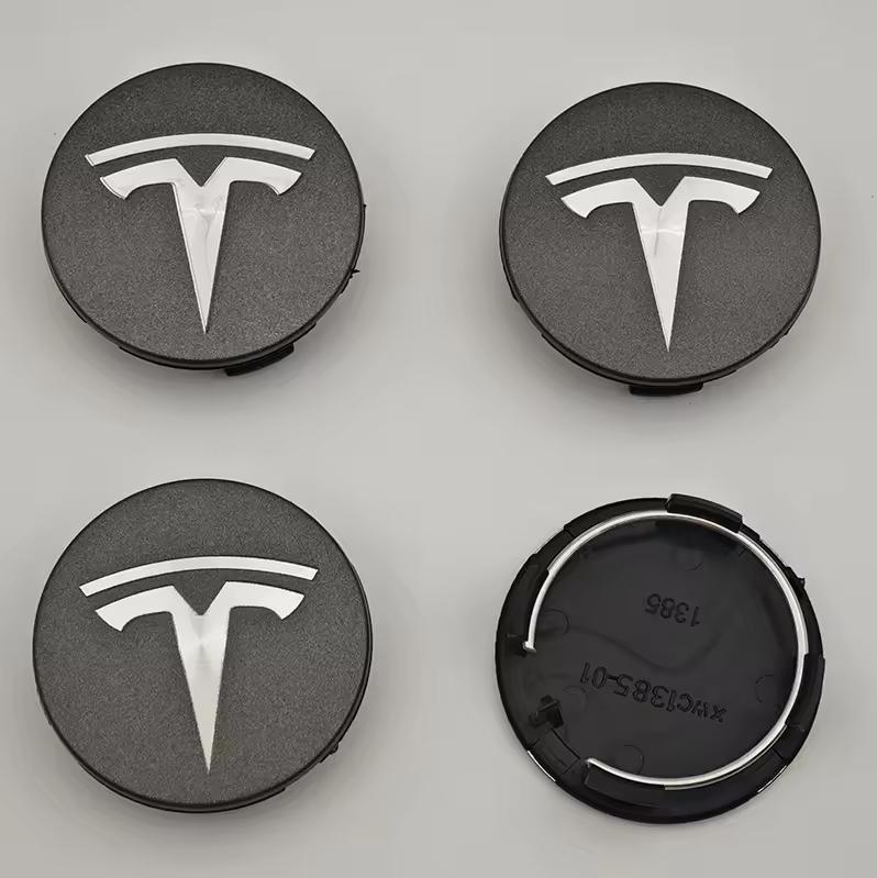 56mm 4 Piece Wheel Tire Center Cap Logo for Tesla Original Hub Caps Model3 Model Y Model S X High Quality Auto Accessories