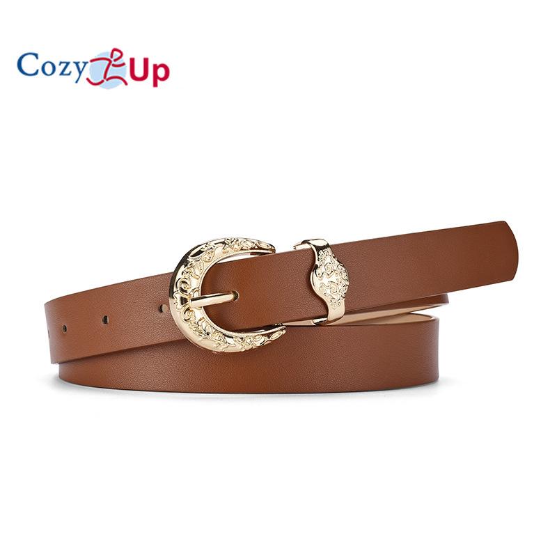 Pin Buckle Belt Ladies Solid Color Dress Jeans Decorative Belt