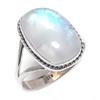 Natural Rainbow Moonstone Gemstone 925 Solid Sterling Silver Gift Ring S.6 G7p41