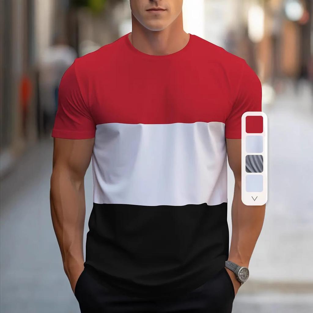 Мужская уличная полосатая футболка, модная повседневная забавная футболка с круглым вырезом, новая летняя футболка с 3D-цифровой печатью