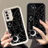 JT23 Астрология Небесная Эстетика Линейный Рисунок Realme Huawei P40 Honor 70 90 Infinix Tecno itel Motorola Google Все Модели Ангельские Глаза Мягкий ТПУ Чехол для Телефона