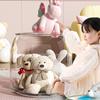 Transparent Sitting Storage Stool, Children's Plush Doll Storage Bucket, Toy Miscellaneous Items, Convenient Storage Box