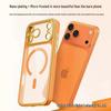 Прозрачный двухцветный гальванизированный магнитный чехол для iPhone 17 Pro Max с полным покрытием линзы Apple 16, мягкий.